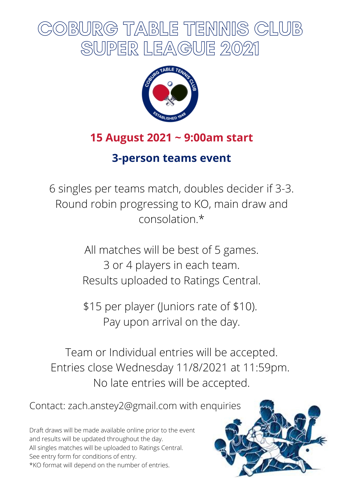 Coburg Super League Tournament 2021 | Coburg Table Tennis Club